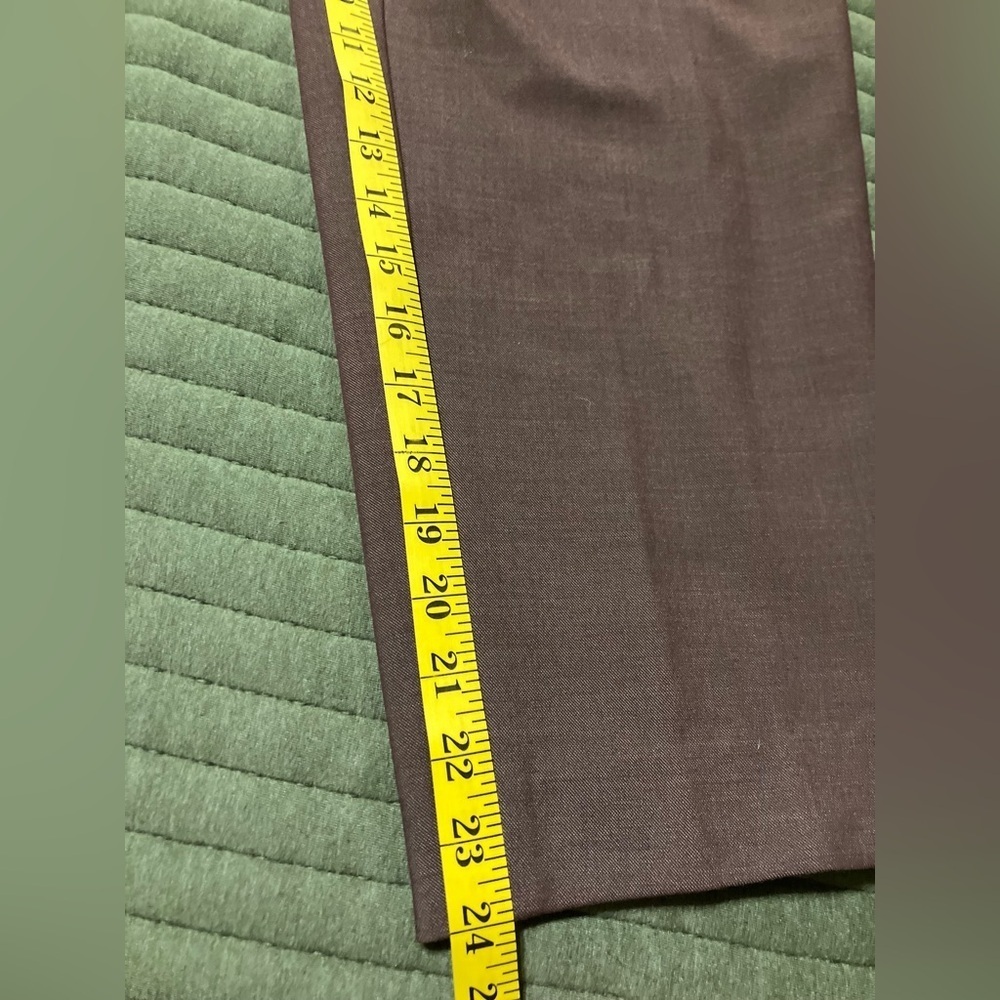 TALBOTS HAMPSHIRE STRAIGHT ANKLE PANT - CURVY FIT color Deepest Chocolate - Picture 10 of 10